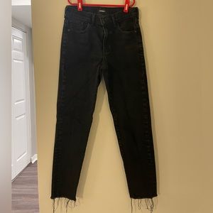 Express Black Slim Crop Jeans - Size 0